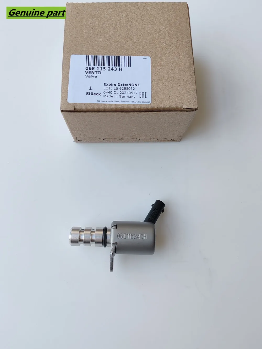 วาล์วควบคุมแรงดันน้ำมัน VVT ของแท้ OEM รุ่น 06E115243H สำหรับรถยนต์ Audi A3 A5 Q5 Q7 สำหรับรถยนต์ VW Jetta Golf CC Polo 1.4T Seat Skoda