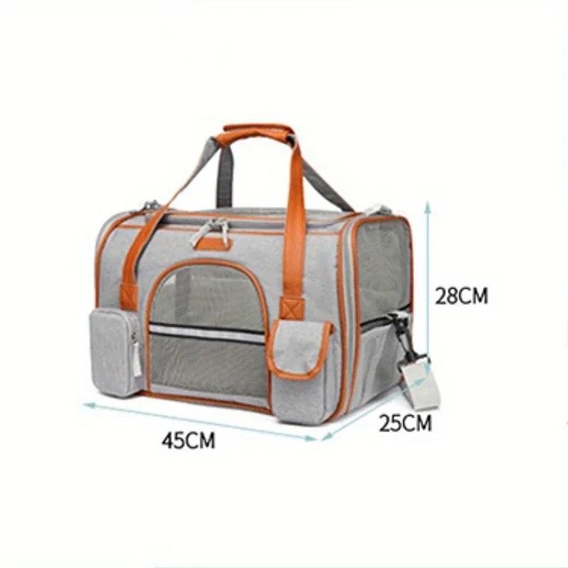 1PC Foldable and Comfortable Pet Carrier with Detachable Shoulder Strap - Ideal for 3- 6kg Pets，cat supplies