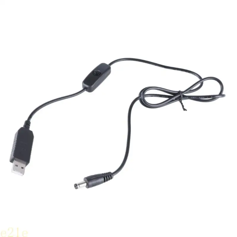 

E21E USB 5V to DC12V with DC5.5x2.1mm Power Cable With Convenient Switching 100cm Long for Camera and Hard Disk Box