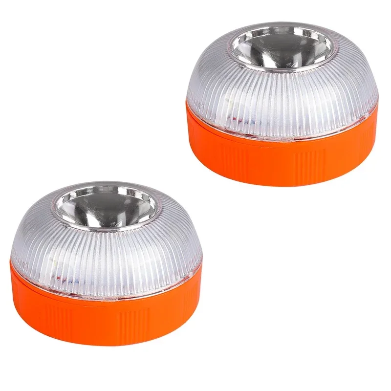 New Battery Car Warning Lamp LED White Light Emergency Light Yellow Lights Flashing Light Traffic Strong Magnetic Induction HOT