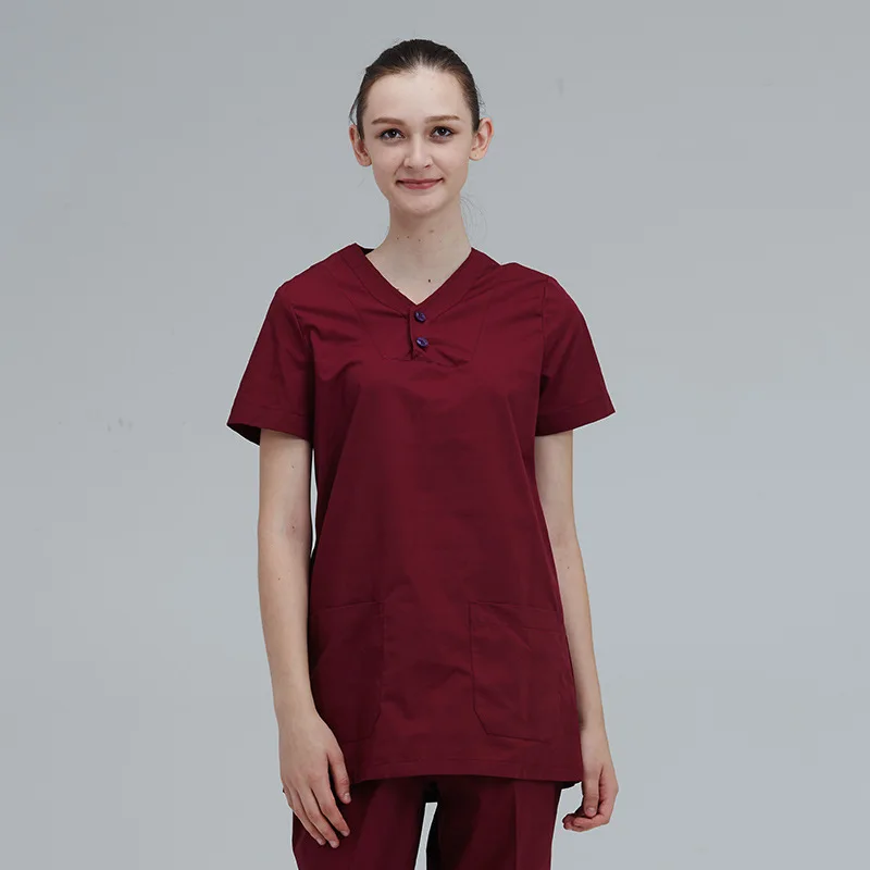 Summer short sleeved Scrub sets women's beauty salon clinic work clothes elastic hospital doctor surgical gowns nurse uniforms