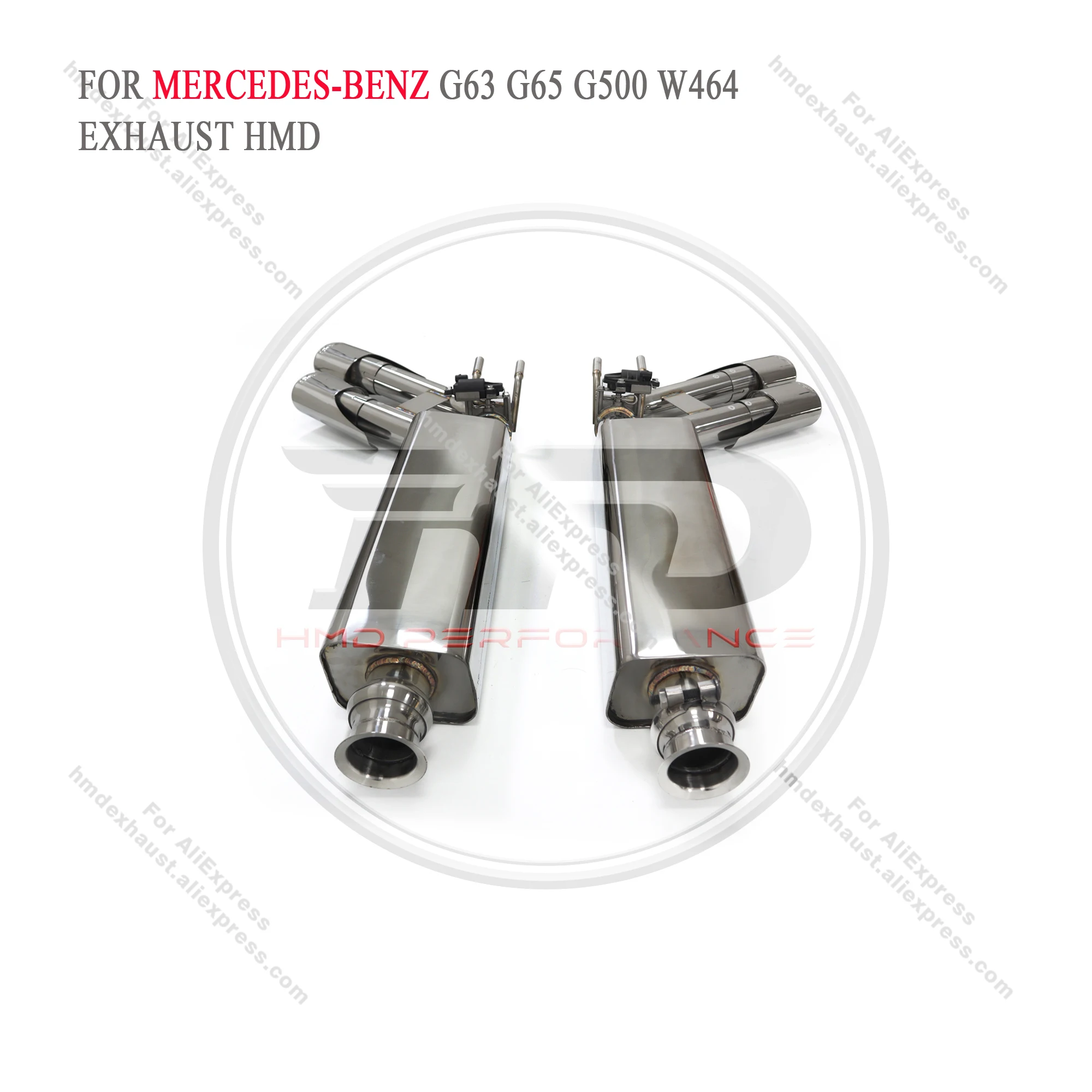 HMD Stainless Steel Exhaust System Four Or Six Out Catback Is Suitable For Benz G500 G63 W463 Modification Electronic Valve