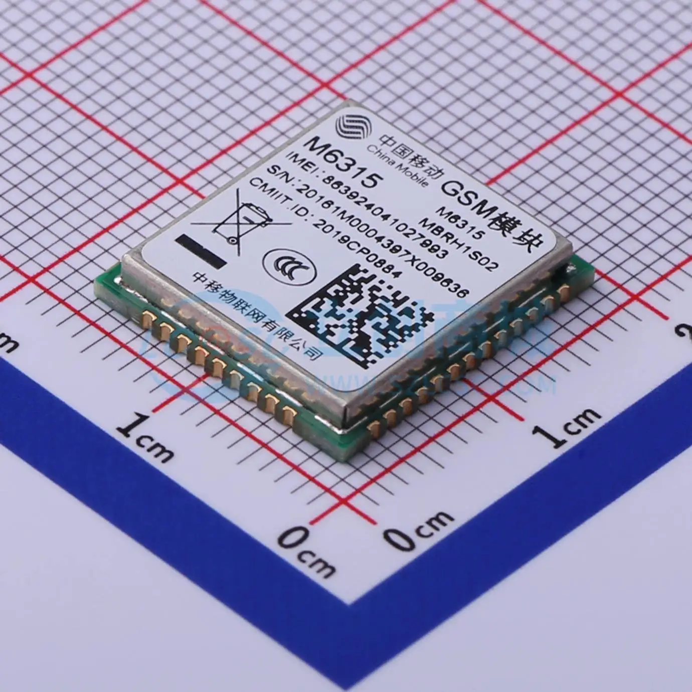 3pcs M6315 SMD 17.7x15.8mm GSM GPRS I2C UART SPI GPIO ADC SIM 3.4V 4.2V Cellular LTE Communication Module for Smart Home System
