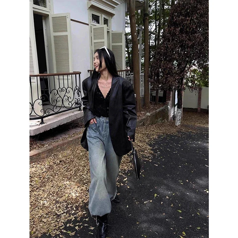 Y2K Lace Sheer Black Shirts Women Streetwear Sexy Hollow Out White Blouses Korean Aesthetic Long Sleeve Chic Sun Protection Tops image 3