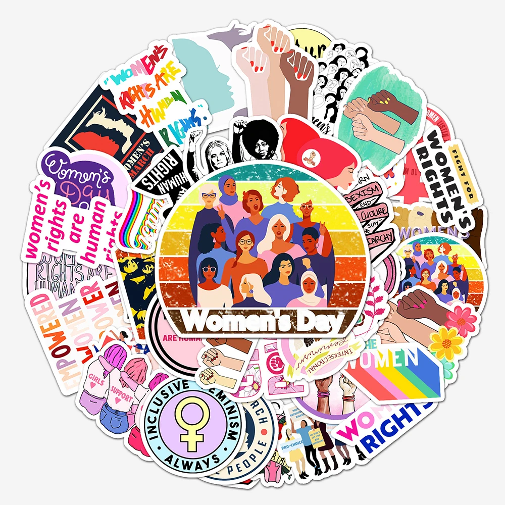 10/30/50 stücke Coole Feministische Unterstützung Frauen Cartoon Graffiti Aufkleber DIY Laptop Motorrad Notebook Wasserdichte Aufkleber Großhandel