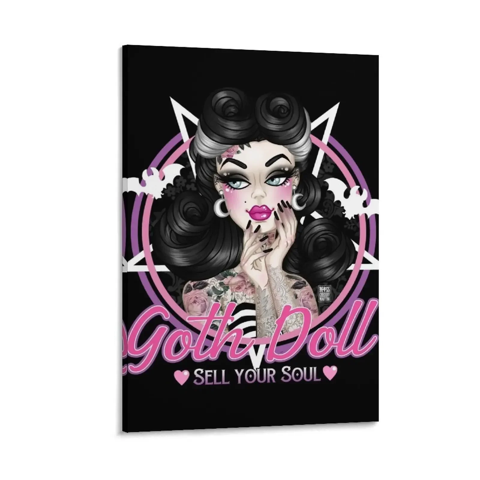 

Goth Doll Canvas Painting stickers & posters interior paintings home decorations