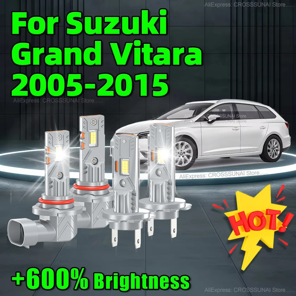 2/4 Stuks Led H7 Koplampen Autolichten HB3 Plug & Play Lampen 60000LM Voor Suzuki Grand Vitara 2005 2006 2007 2008 2009-2015