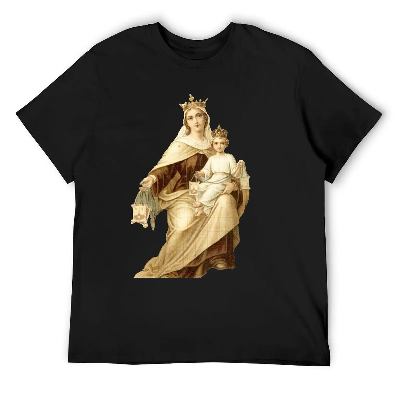 

Our Lady of Mount Carmel 2 T-Shirt plain T-shirts oversize kawaii clothes black t shirts for men