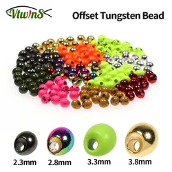 Vtwins Fast Sinking Metallic Offset perline di tungsteno costruzione di mosche per la pesca a mosca ninfa Jig off Beadhead Fly legatura materiale affrontare