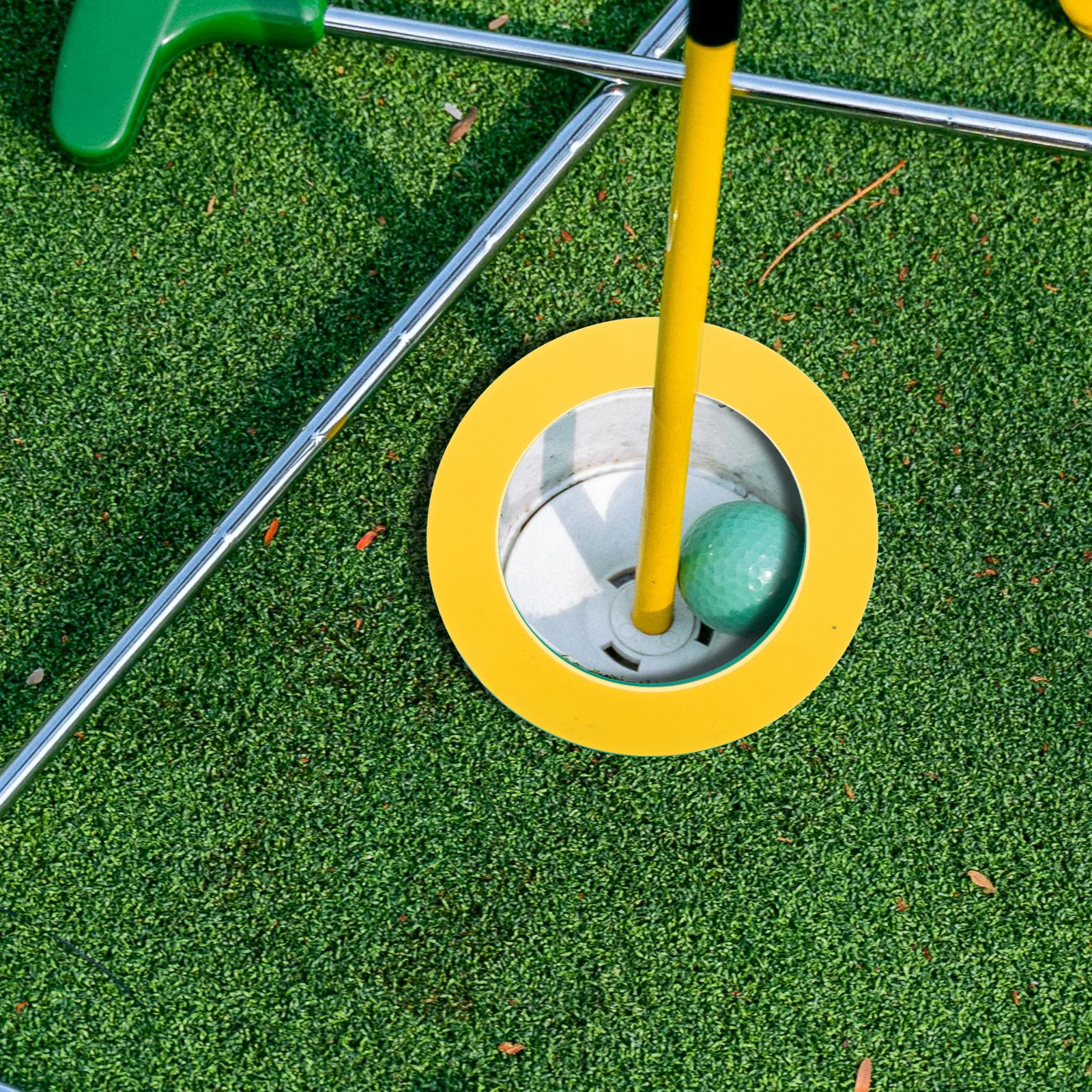 

Portable Golf Putting Ring Cup Blue Golf Training Accessories Practice Hole Cup Rings Outdoor Backyard Course Trainer