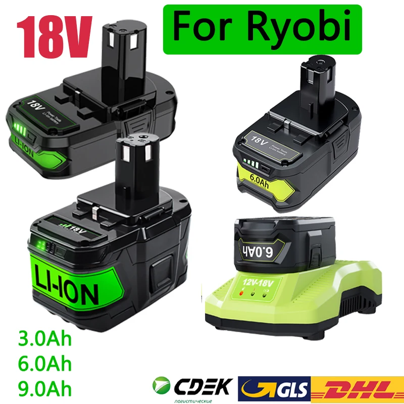 For Ryobi 18V Battery P108 RB18L20 Lithium-ion Battery For Ryobi One P102 P103 Replacement BPL1820 RB18L50 RB18L40 Cordless Tool