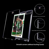 35PT Magnetic Cards Holder Support Set Protectors Hard Plastic Sleeves Trading Display Case for Certificate Pokemon Sports Cards