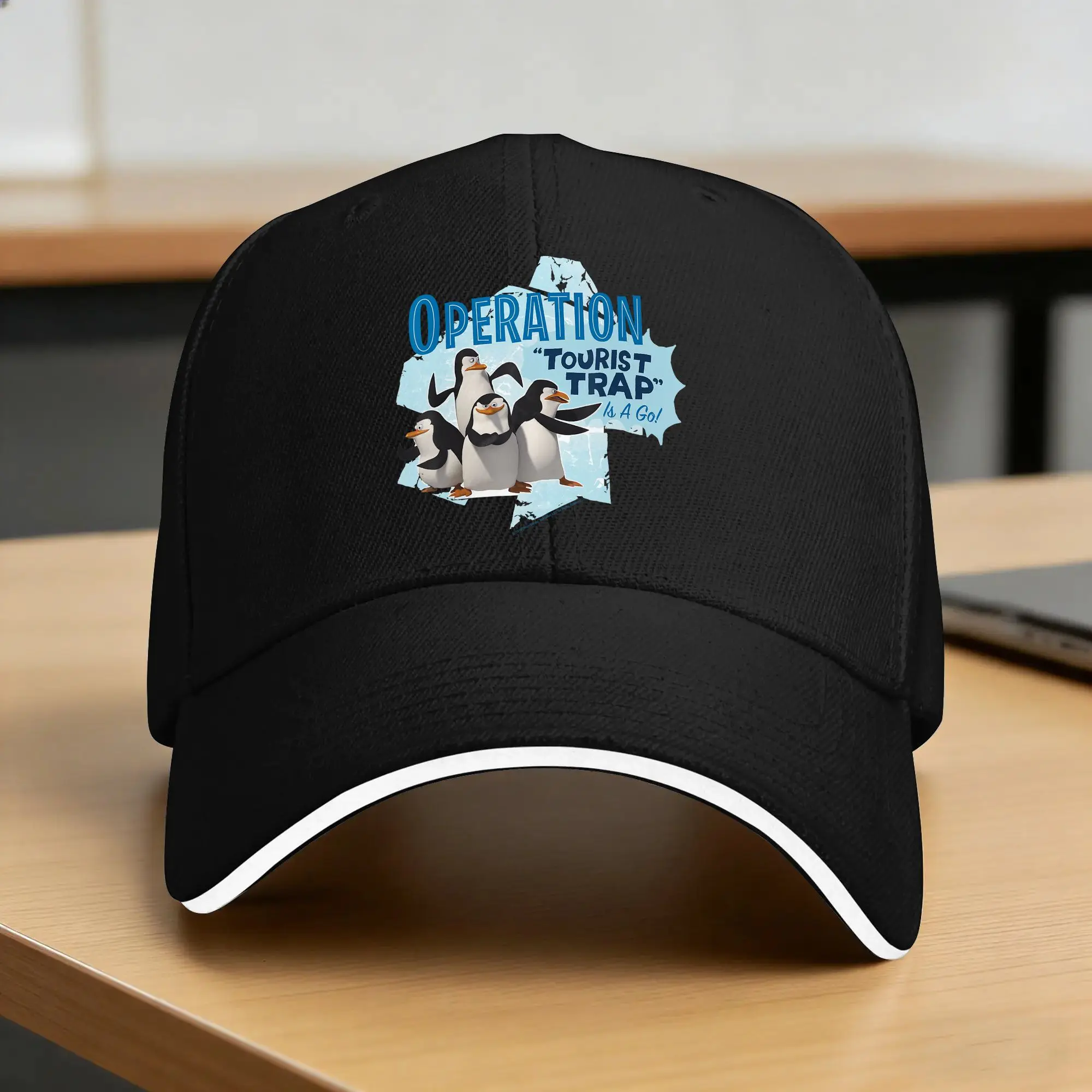Madagascar Penguin Operation Tourist Trap Baseball Cap  Female Male Custom DIY Trucker Hat Sun Visor Outdoor Gym Baseball Caps