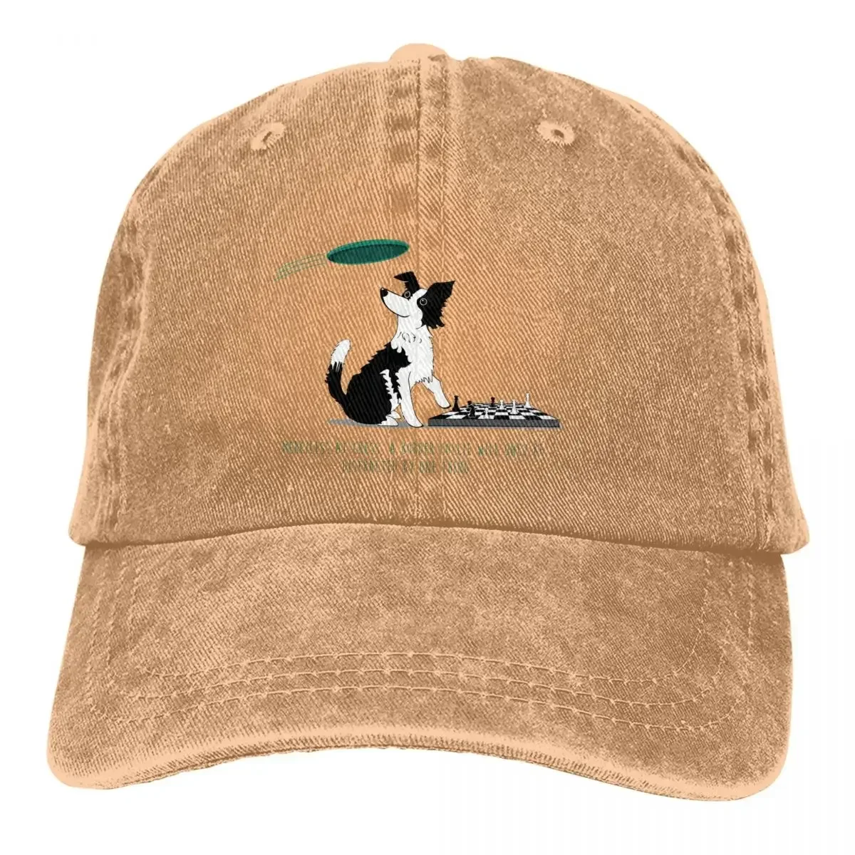 

Pure Color Dad Hats Border Pun Women's Hat Sun Visor Baseball Caps Collie Dog Peaked Cap
