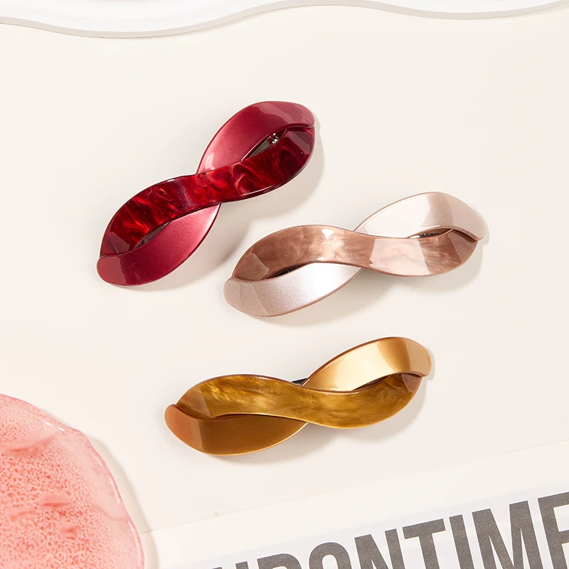 

3 Colors Acetate Hair Clips Women Strong Grip Metal Bobby Pins For Thin Hair Elegant Girls Hair Accessories Wedding Party Gifts