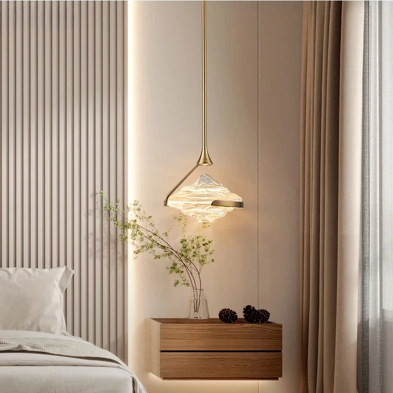 

Nordic Artistic Glass Chandelier for Bedroom Living Room Bed Cabinet Beside The Desk Pendant Lamps Indoor Lighting Fixtures
