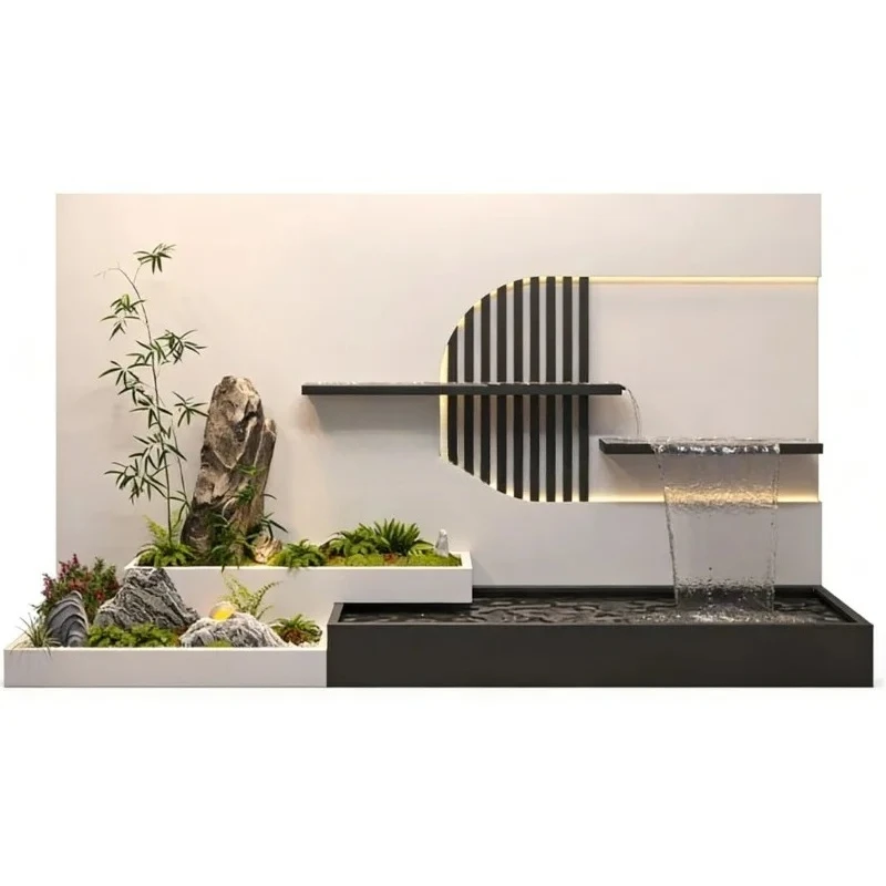 Stainless  Steel Courtyard Water Curtain Screen - Rustproof Durable Modern Combined Metal Fish Pond for Garden Landscape  Design