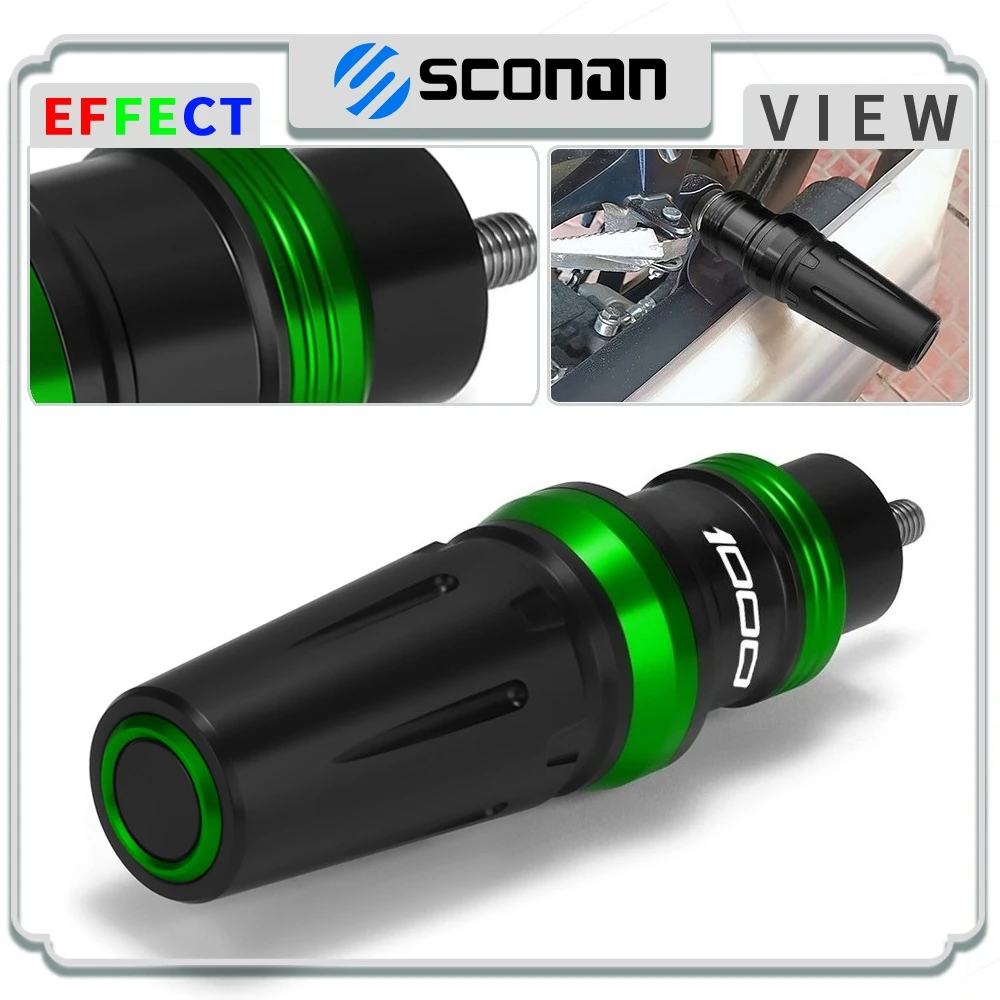 

Motorcycle Accessories Frame Crash Pad Exhaust Slider Fall Protector For Z1000SX NINJA 1000SX 2014 - 2020 2021 2022 2023 2024