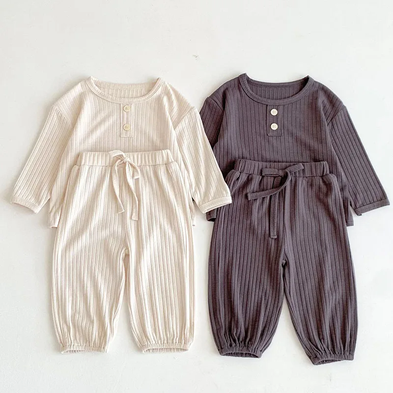 2025 New Spring 0-4Yrs Kids Clothing Set Long Sleeve Cotton Pullover Tops+Pants Long Sleeve Cotton Pullover Tops+Pants