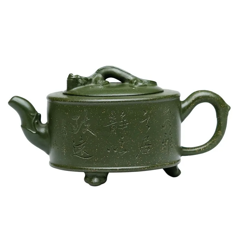 Zisha pot raw ore green mud is rising Hanwa famous handmade teapot tea set gifts