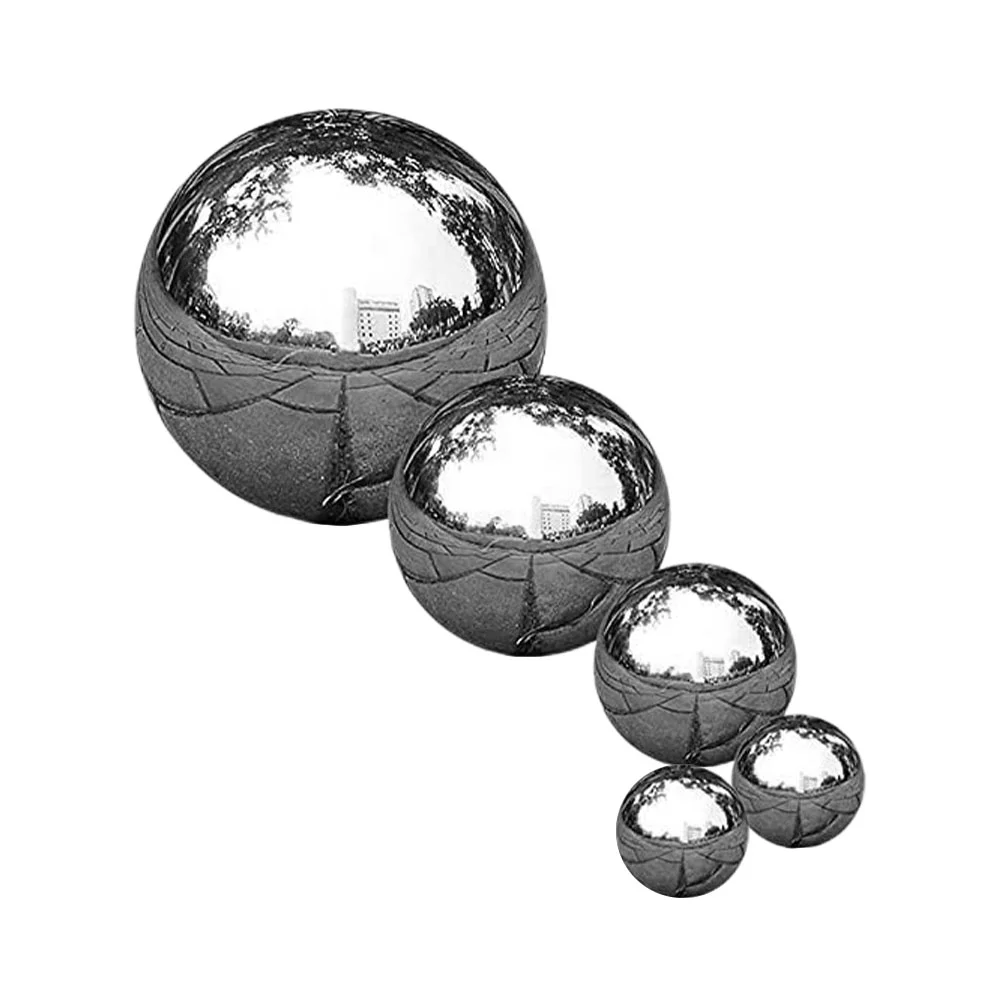 

5 Pcs Outdoor Garden Reflector Earth Gazing Balls for Gardens Stainless Steel Hollow Ornament