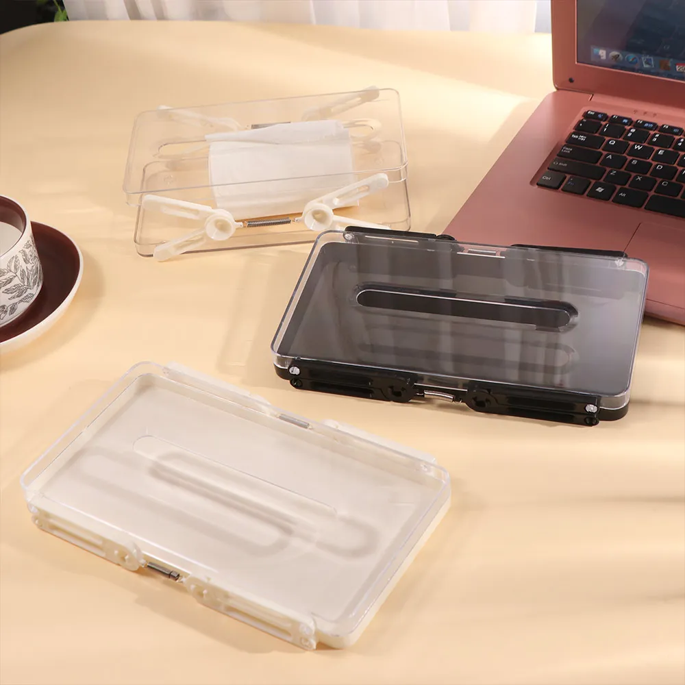 Extendable Tissue Storage Box Automatic Lift Minimalist Light Luxury Napkin Holder Anti-slip Rectangle Paper Container Car