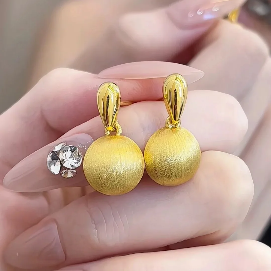 High Quality Earrings Women Daily Wear Earrings Gold Plate Jewelry 18K Italian Gold Plated Big Earrings