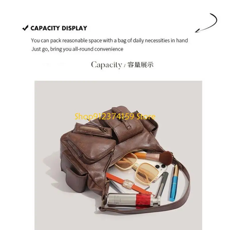G5AE Shoulder Bag for Women Trendy Simple Purse Handbag Pu Leather Underarm Purse Fashion Clutch Purse with Zipper Closure view 5