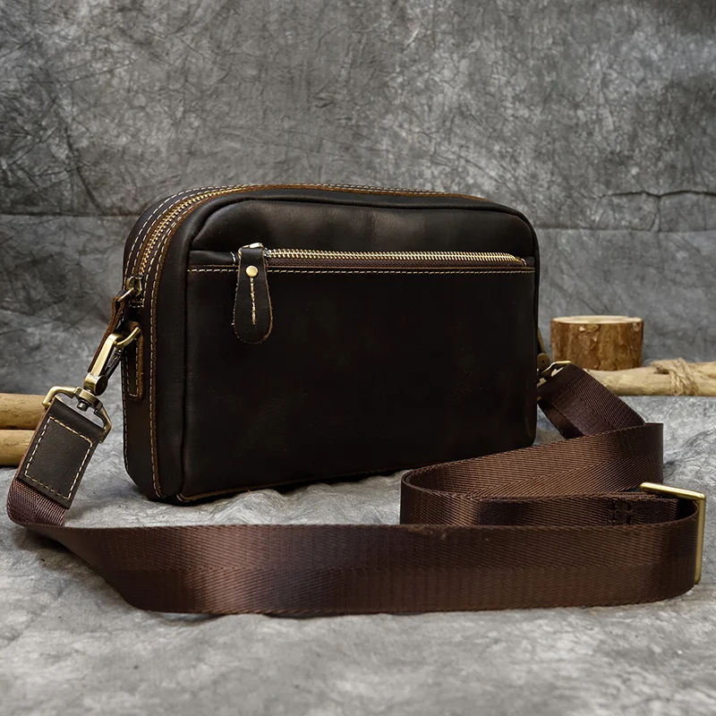 Genuine Leather Clutch Bag Of Men Male Long Hand Bag Crazy Horse Leather Day Clutches For 6\