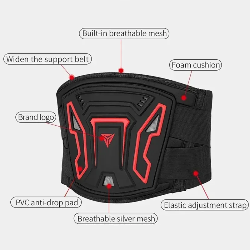 Motowolf Unisex Motorcycle Waist Protector Biker Touring Kidney Belt Breathable Cycling Waist Belt Adjustable Sport Waist Guard