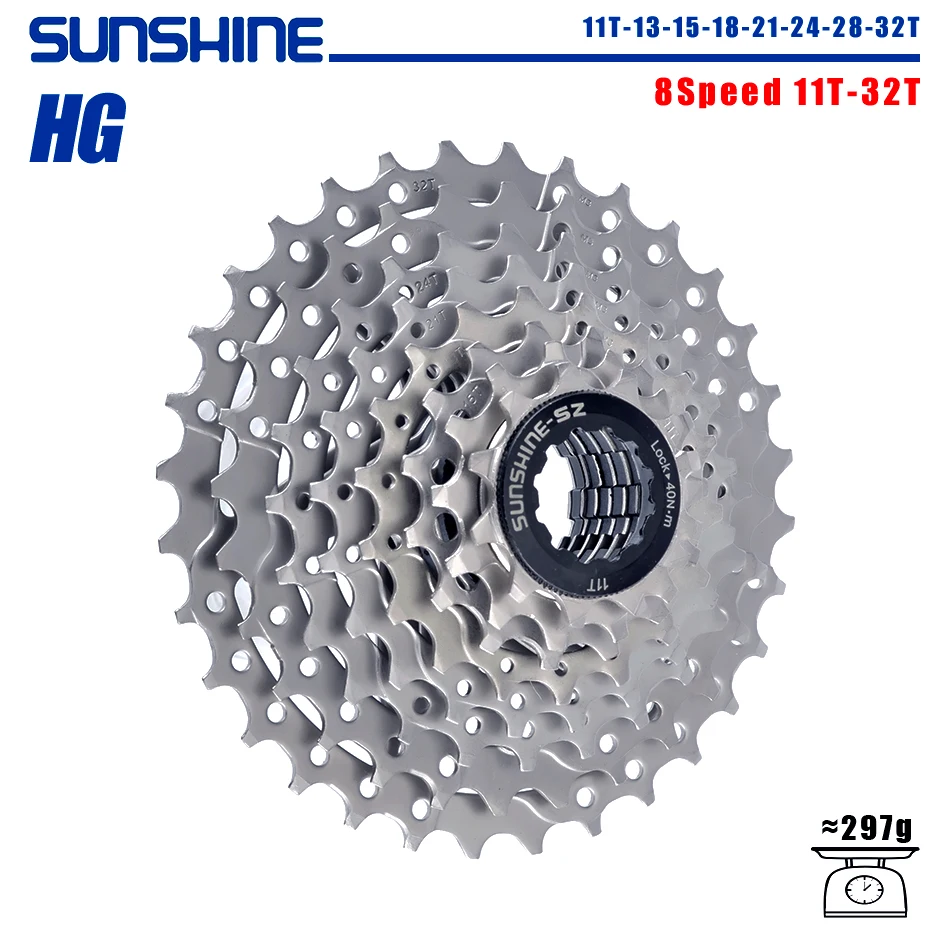 SUNSHINE Racefiets Cassette 8/9/10/11/12 Speed 23/25/28/32/34/36T k7 Cassette 8V 9V 10V 11V 12V voor SHIMANO HG