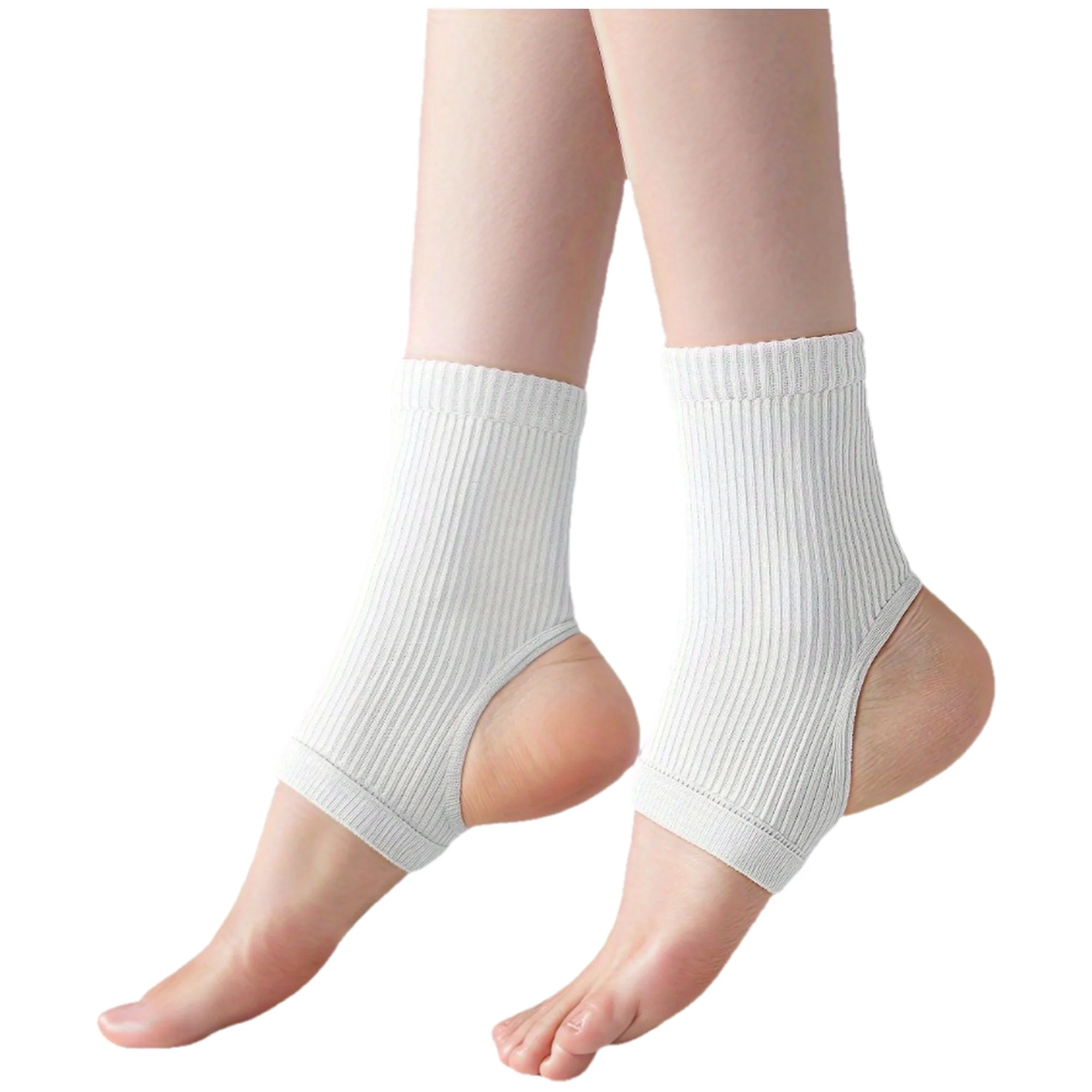 2Pcs Breathable Compression Ankle Socks, Knitted Ankle Support Braces, Moisture-Wicking Yoga Sports Protection for Men Women