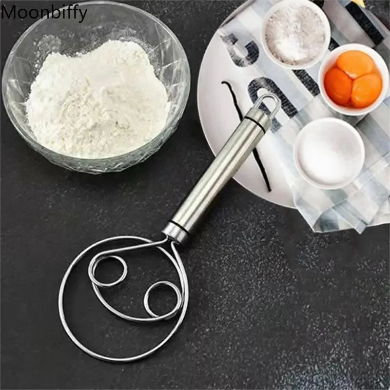 Stainless Steel Danish Dough Whisk Flour Whisk Kitchen Dough Whisk Mixer Blender Bread Making Tools for Baking Cake Pizza Mixing