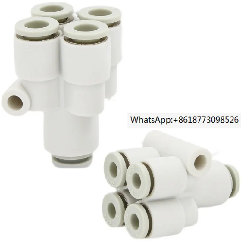 10PCS Pneumatic air pipe joint five way reducing joint one in four out joint KQ2UD 04 06 08 10 12 00