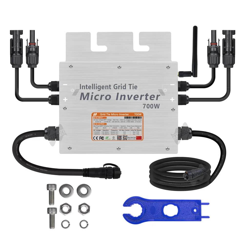 Imagem -02 - Onda Senoidal Pura Conecta o Painel Solar Micro no Inversor da Grade Mppt 400w 700w 24v 36v dc à C.a. 80v280v a