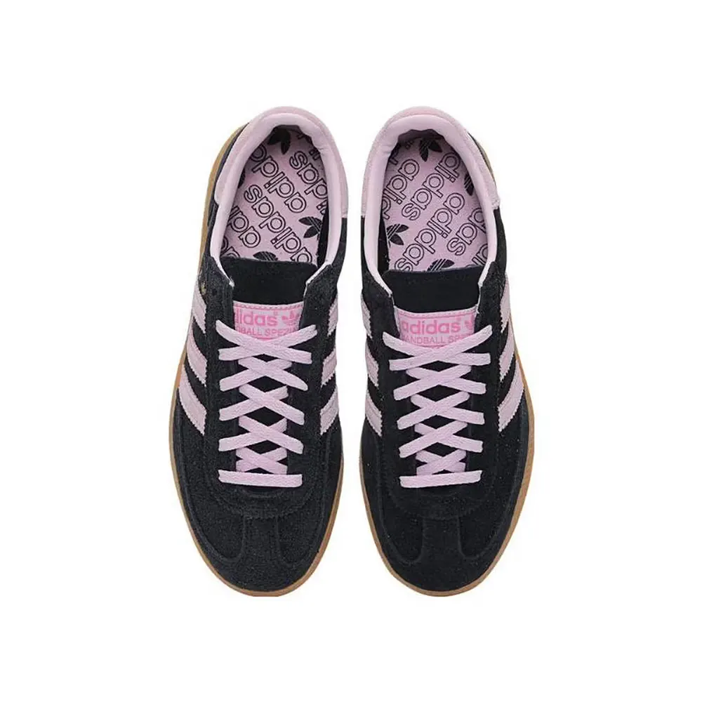 adidas Originals HANDBALL SPEZIAL Lässige Low-Top-Sneaker aus Wildleder für Damen in Rosa und Schwarz IE5897 Ansicht 4