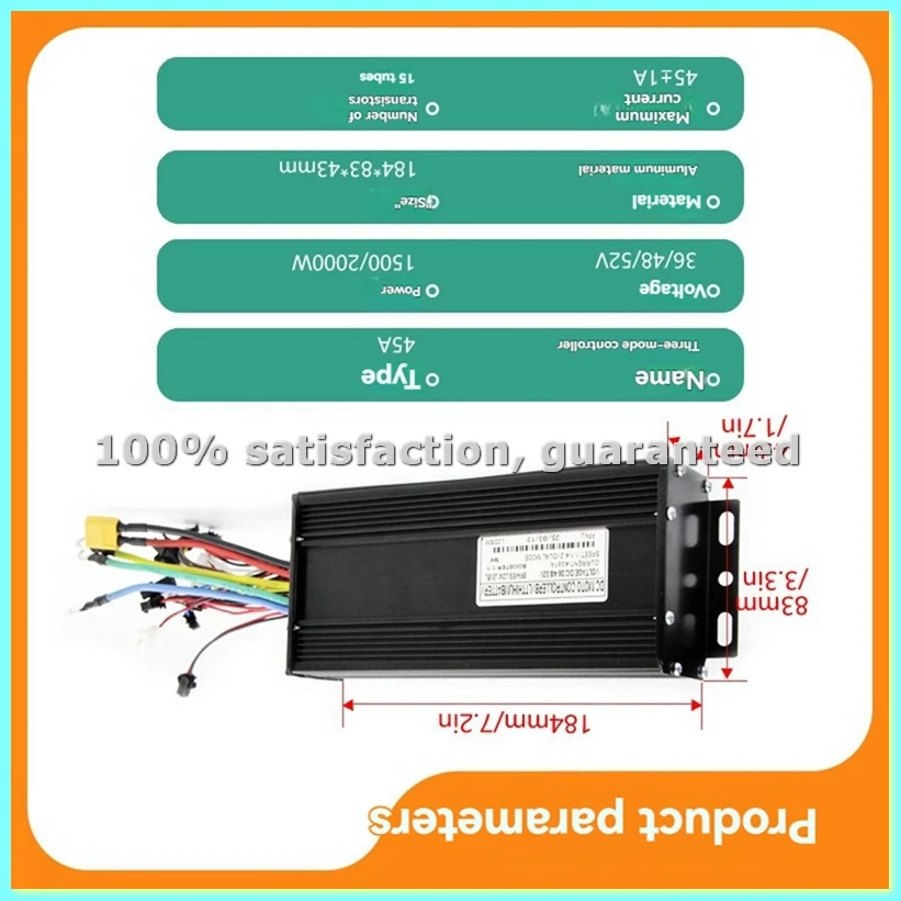 

E-Bicycle Three Mode Controller Set 45A 36V 48V 52V Sine Wave Controller SW900 Display LCD Screen E-Bicycle Accessories-ANKL