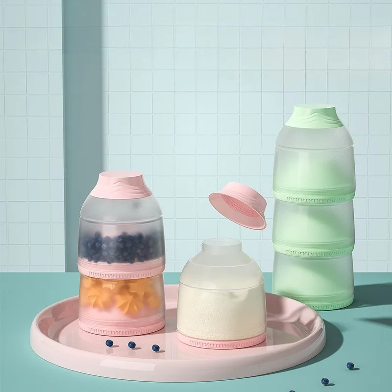 

Removable Three-layer Milk Powder Box with Large Capacity Sealed Portable Milk Powder Storage Box