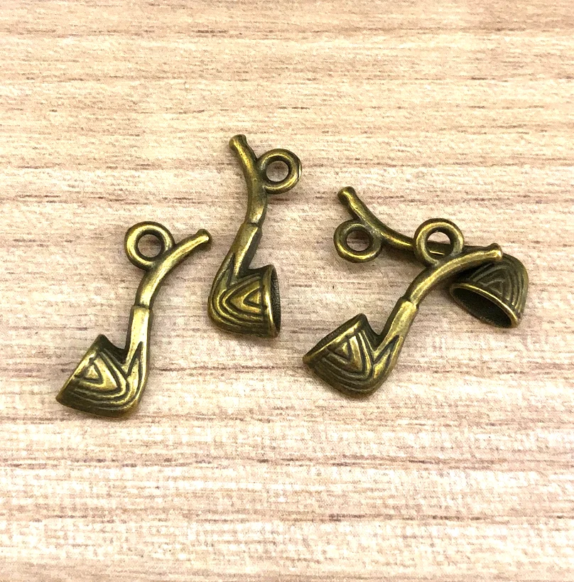 

30pcs 20*7mm Zinc alloy metal pipe design Vintage pendants for handmade HWL2629