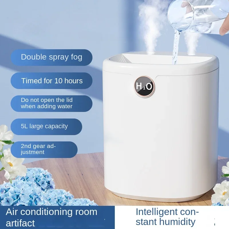 Humidificador de aire de gran capacidad, difusor de Aroma con doble boquilla de pulverización USB, aceites esenciales, distribuidor de olores para