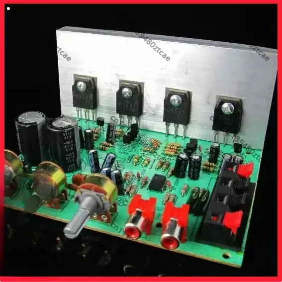 Dual AC 18V 4 Power Transistors Amplifier Board 100W+100W Finished DIY Audio Amp Module For Household Sound System