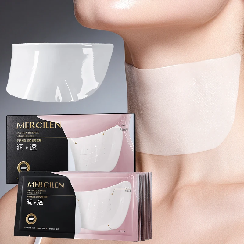 Mercilen Collagen Firming Neck Mask 12g*5 Pieces, Contains Niacinamide, Hyaluronic Acid, and Plant-Based Squalane, Effectively Enhances Skin Firmness, Increases Skin Elasticity, Hydrates and Moisturizes, and Provides Luxurious Care for the Skin of the Neck.