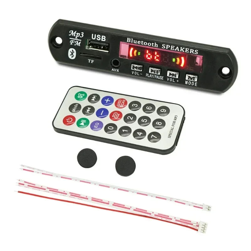 12V 5V Bluetooth-compatible 5.0 MP3 Player Decoder Board USB TF Radio AUX Module Car Kit Wireless MP3 Music Player Music Panel