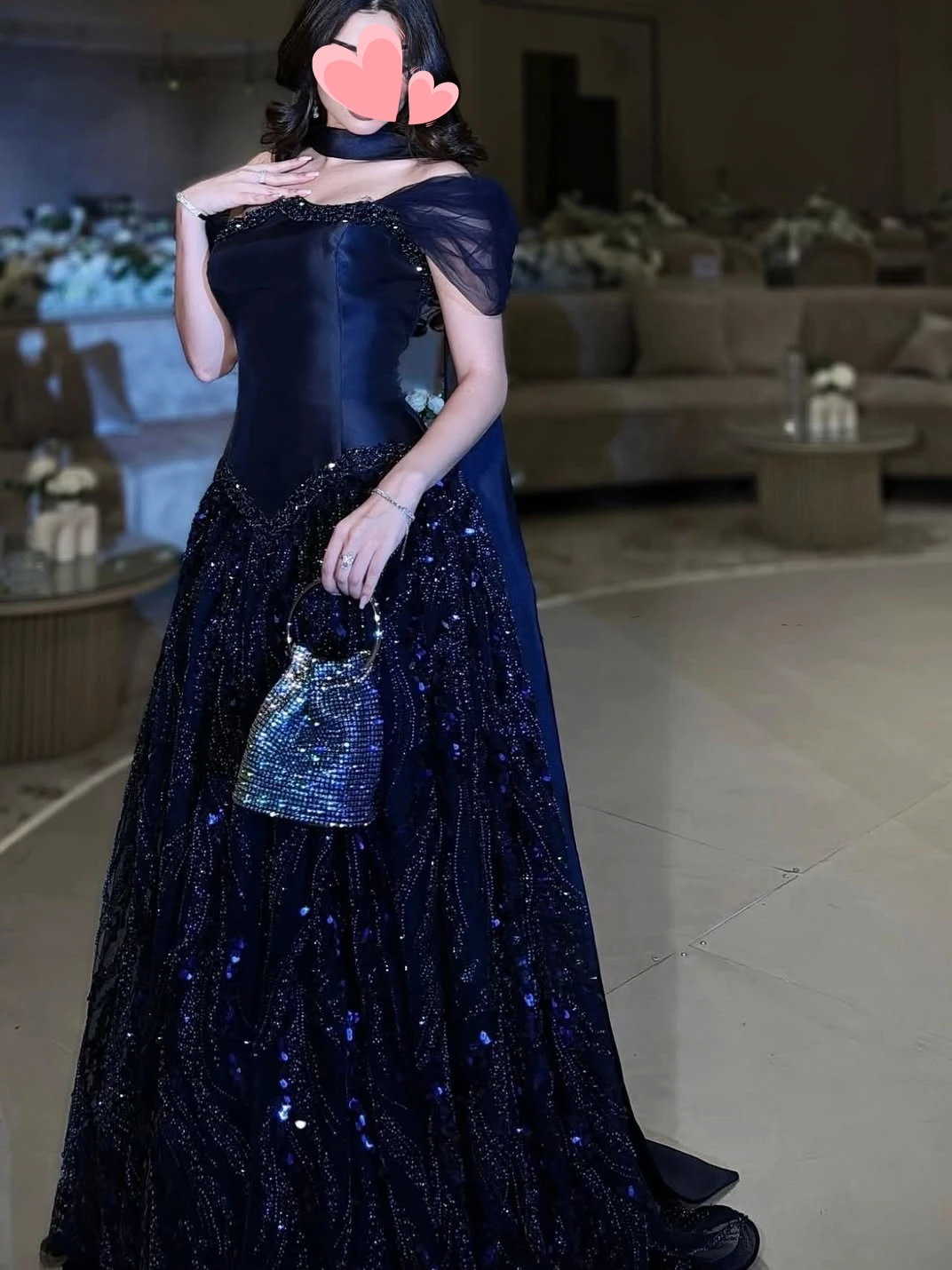 Oisslec Kleid Elegant Vintage Süße Marineblau Perlen Spitze Prinzessin Anpassen Formelle Anlässe Ballkleid Abend Party Kleider