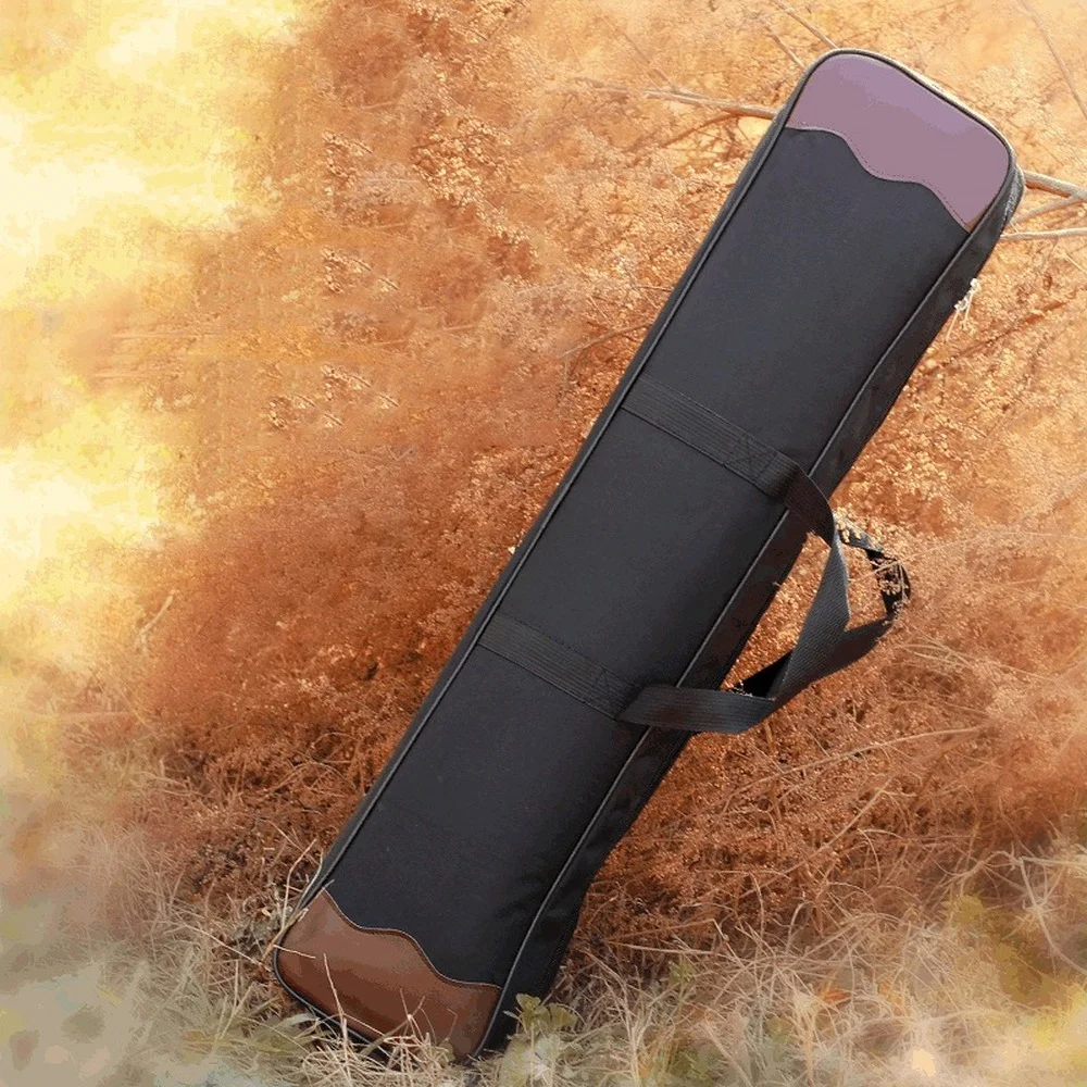 Waterproof Thick Canvas Straight Pull Recurve Bow Bag with Adjustable Shoulder Strap for Tactical Outdoor Archery Gear