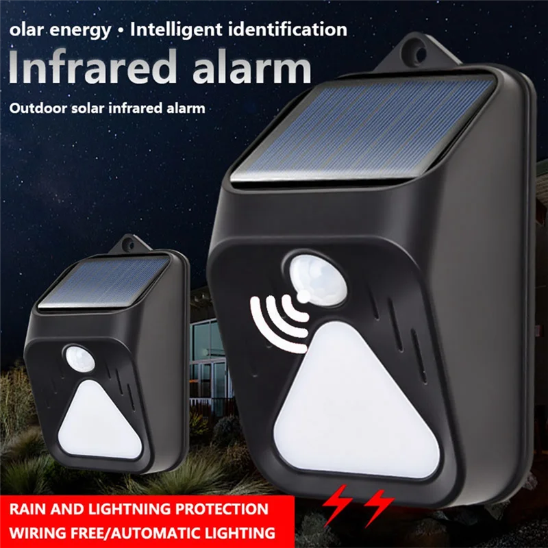 

FFYY-пульт дистанционного управления, водонепроницаемая солнечная сигнализация, стробоскоп, детектор движения, сирена, уличная безопасность для домашних животных для двора