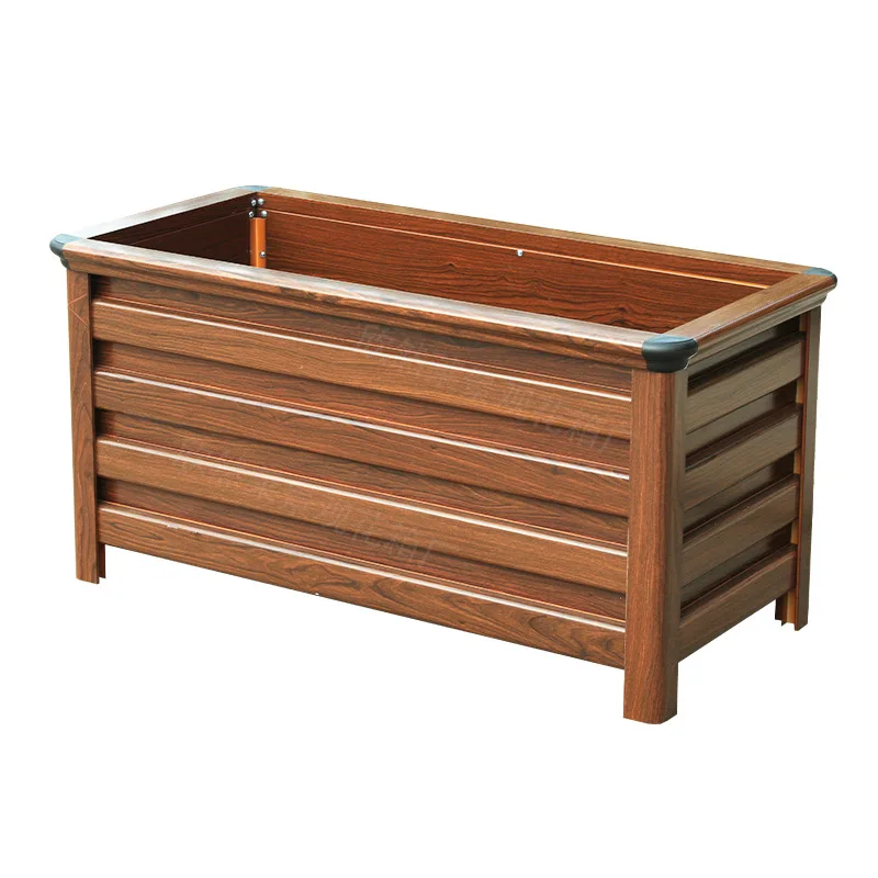 Aluminum alloy flower box outdoor courtyard balcony flower pot slot combination bed municipal road guardrail