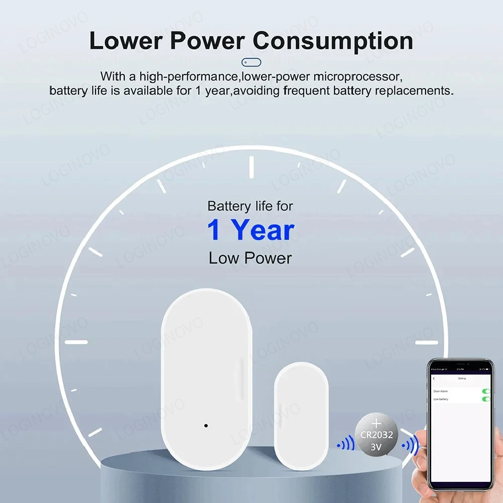 Ewelink ZigBee Door Window Sensor Entry Sensor Security Burglar Door Sensor Alarm Smart Life Magnetic Door Sensor Alexa Google