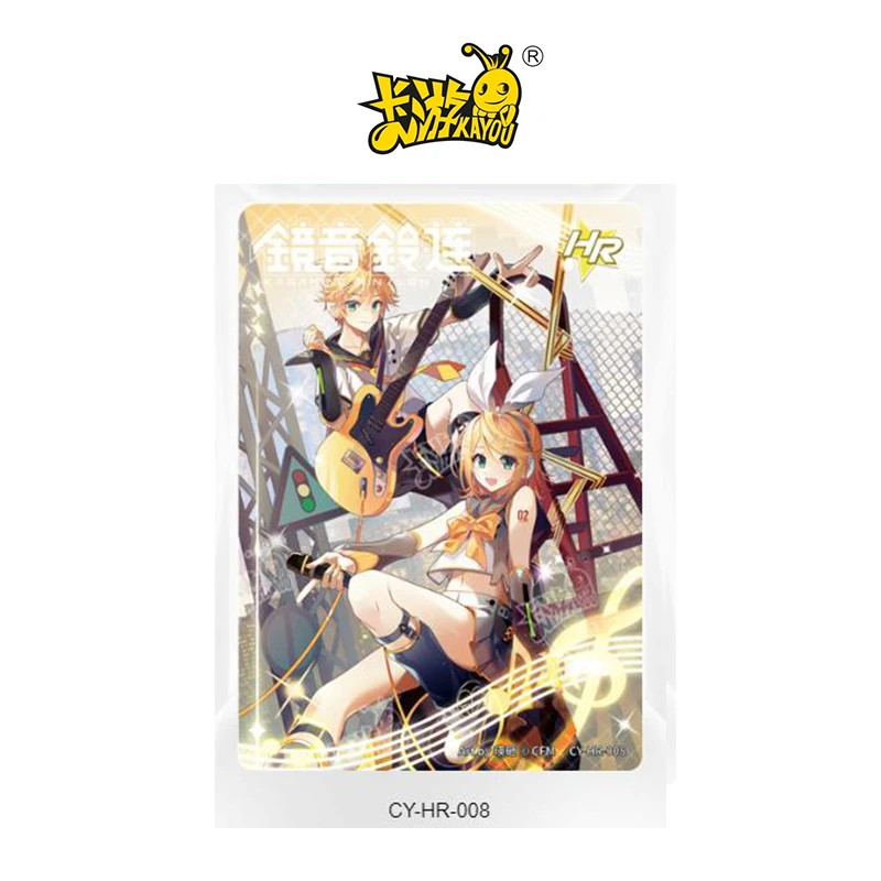 Kayou HR series (001-012) Hatsune Miku MEIKO Anime characters Collection card Cartoon toys Bronzing flash card Christmas gift