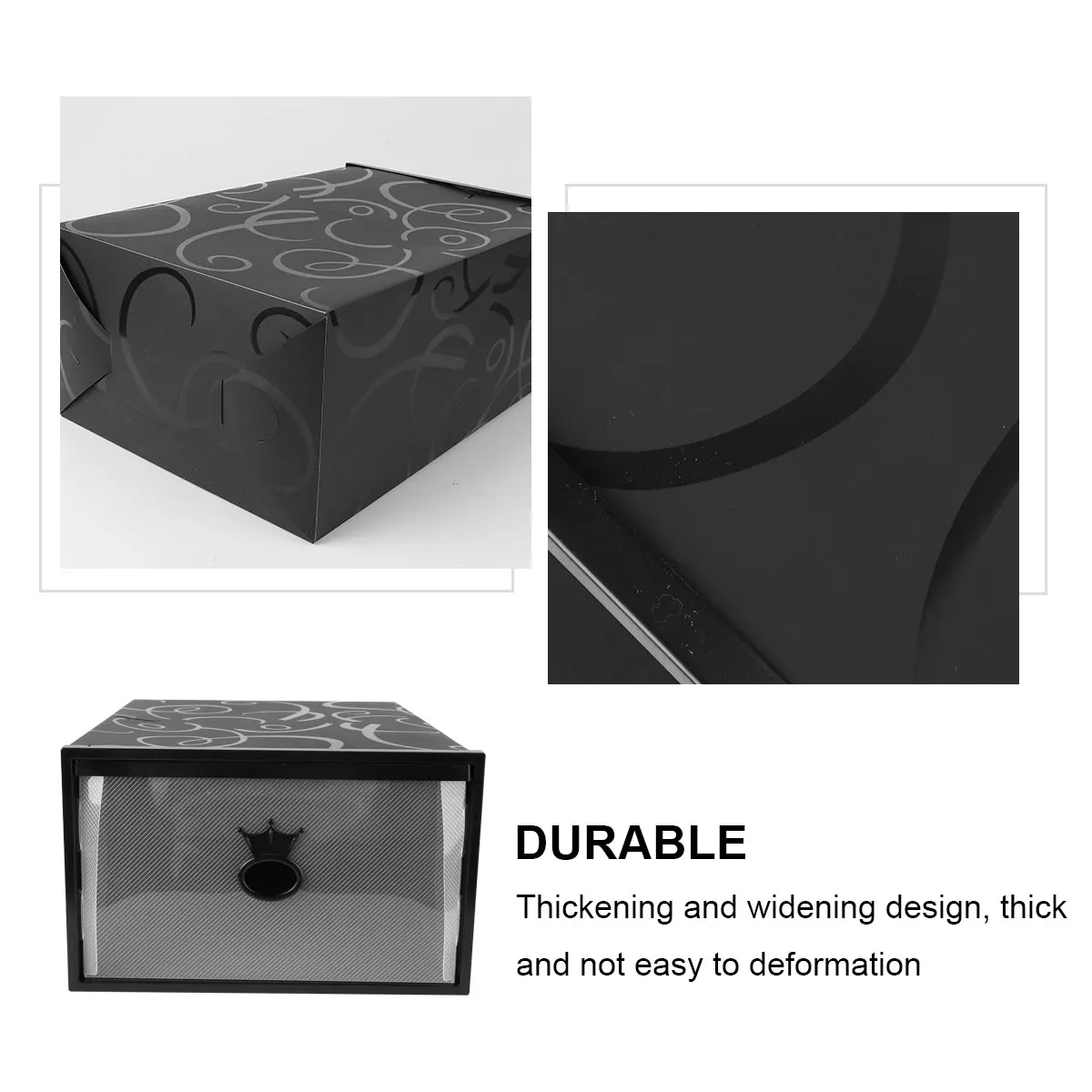 

Shoe Box Storage Container Organizer Rack Cabinet Plastic Boxes Clear Transparent Shoes Case Thickened Insect